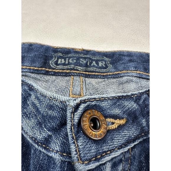 Big Star Women's Sweet Low Boot Jeans Medium Wash Distressed Made In USA Size 30 - Picture 11 of 13